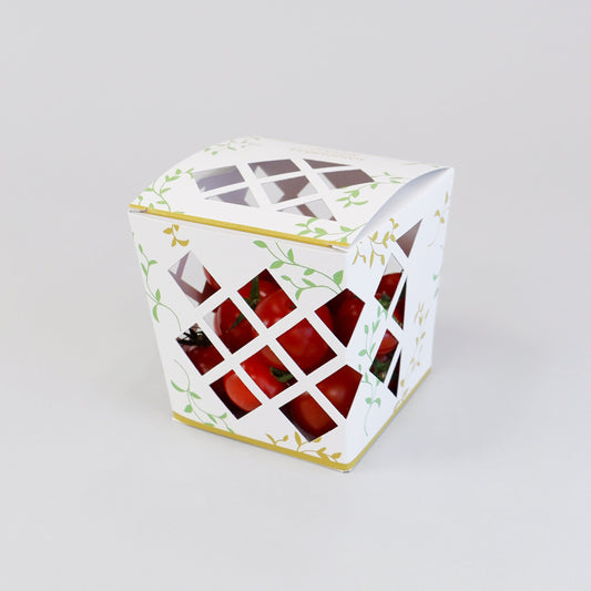 青果用紙箱　マルシェカーゴ　400枚入り　使用例　ミニトマト